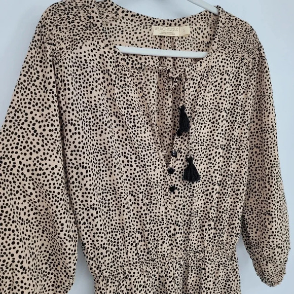 Anthropologie Beachgold animal print Romper Chelsea covet up size small - Picture 4 of 10